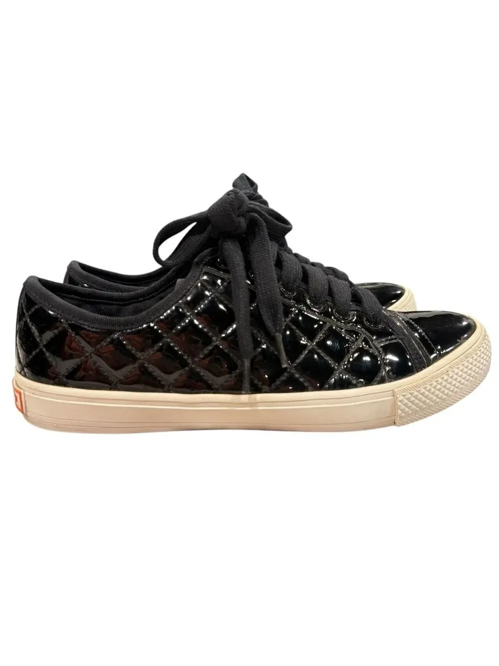 Tory Burch Sneakers Black Quilted 7.5